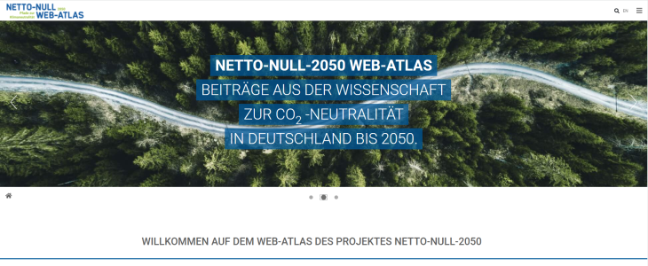 Screenshot Startseite Netto-Null Web-Atlas quer